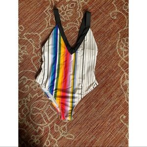 Rainbow Swimsuit with Crisscross Back